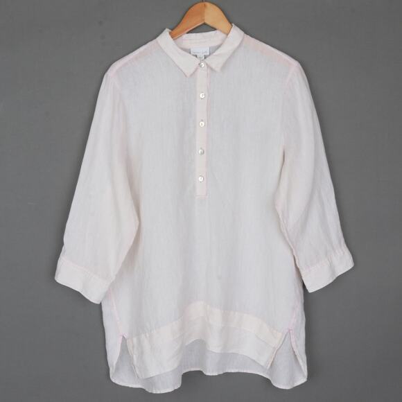 J. Jill 100% Linen Tunic Long Shirt L - Picture 5 of 8